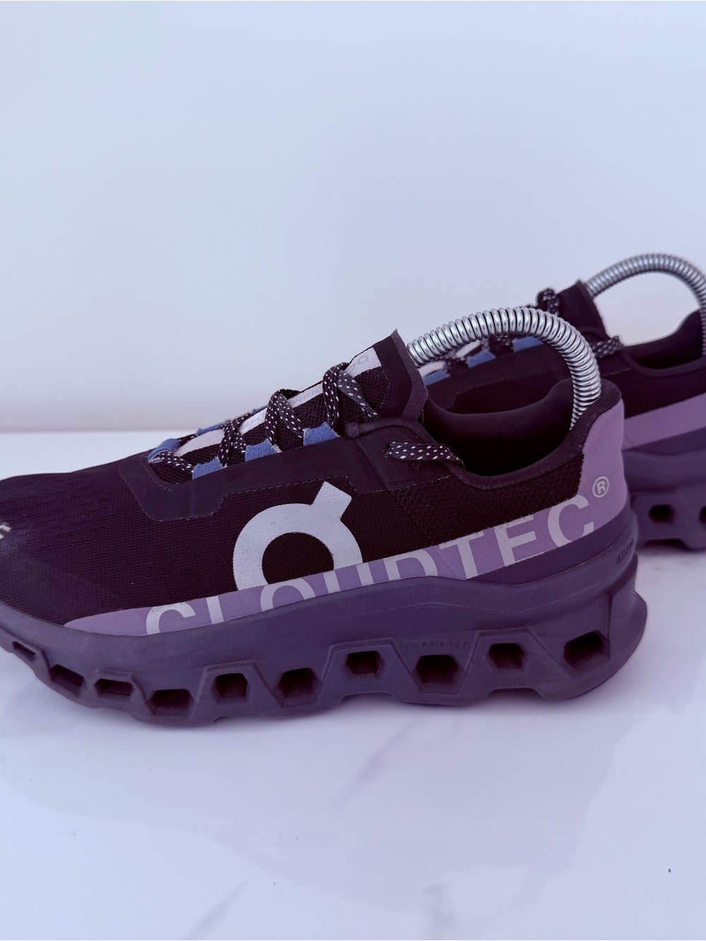 On Running Men’s Black and Purple Cloudtec Athletic Shoes